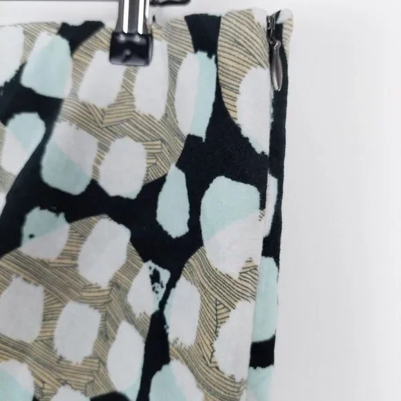 White Stuff Lula Spot Velvet Skirt Size 16 UK Abstract Mini Blue Black Beige New - Picture 6 of 10